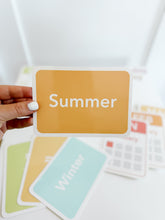 Load image into Gallery viewer, Calendar (Days, Months, Seasons) Flashcards and Magnets