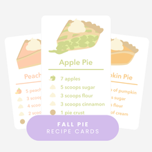 Load image into Gallery viewer, Pie Printable Sensory Recipe Cards