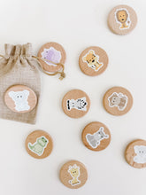 Load image into Gallery viewer, Safari Animals Wood Play Rounds