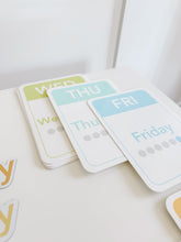 Load image into Gallery viewer, Calendar (Days, Months, Seasons) Flashcards and Magnets