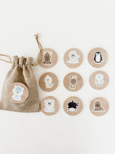 Load image into Gallery viewer, Arctic Animals Wood Play Rounds