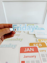 Load image into Gallery viewer, Calendar (Days, Months, Seasons) Flashcards and Magnets
