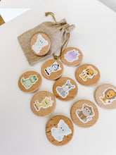 Load image into Gallery viewer, Safari Animals Wood Play Rounds