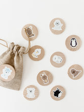 Load image into Gallery viewer, Arctic Animals Wood Play Rounds