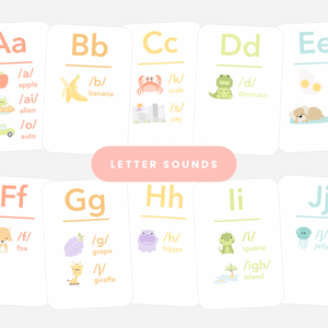 Letter Sounds Phonics Flashcards by Goodnight Fox