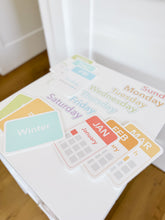 Load image into Gallery viewer, Calendar (Days, Months, Seasons) Flashcards and Magnets