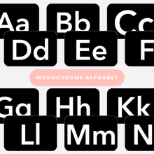 Load image into Gallery viewer, Monochrome Alphabet Flaschards