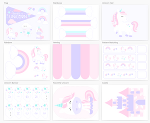 GoodnightFox Unicorn Sensory and Dramatic Play Setup printable kit.