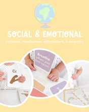 Load image into Gallery viewer, Educational materials for social and emotional learning on a yellow background