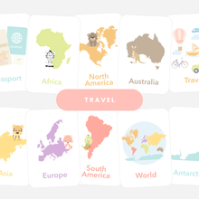 Load image into Gallery viewer, Travel &amp; Continents Flashcards