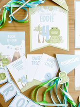 Load image into Gallery viewer, Dinosaur Stomp Chomp Roar Four Birthday Theme