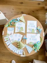 Load image into Gallery viewer, Dinosaur Stomp Chomp Roar Four Birthday Theme