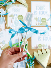 Load image into Gallery viewer, Dinosaur Stomp Chomp Roar Four Birthday Theme
