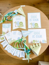 Load image into Gallery viewer, Dinosaur Stomp Chomp Roar Four Birthday Theme