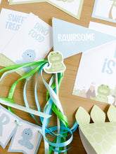 Load image into Gallery viewer, Dinosaur Stomp Chomp Roar Four Birthday Theme