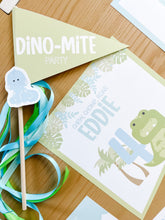Load image into Gallery viewer, Dinosaur Stomp Chomp Roar Four Birthday Theme