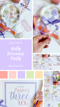 Load image into Gallery viewer, Dinosaur Three Rex Girly Birthday Theme