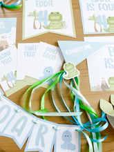 Load image into Gallery viewer, Dinosaur Stomp Chomp Roar Four Birthday Theme