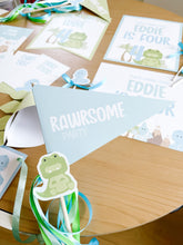 Load image into Gallery viewer, Dinosaur Stomp Chomp Roar Four Birthday Theme