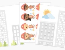 Load image into Gallery viewer, Fire Fighter &amp; Fire Truck Printable Dramatic Play Kit