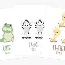 Load image into Gallery viewer, Counting Flashcards Animals