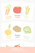 Load image into Gallery viewer, Vegetable Flashcards